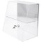 Plymor Clear Acrylic Locking Display Case with Slanted Front and Sliding Back, 1 Flat Shelf (Mirrored)